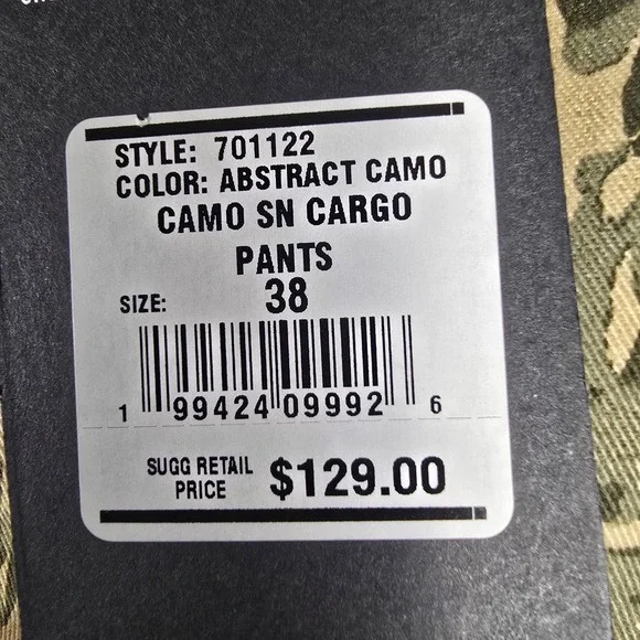 True Religion Cargo Pants Mens 38x32 Green Abstract Camo Straight Leg Utility - Picture 5 of 12